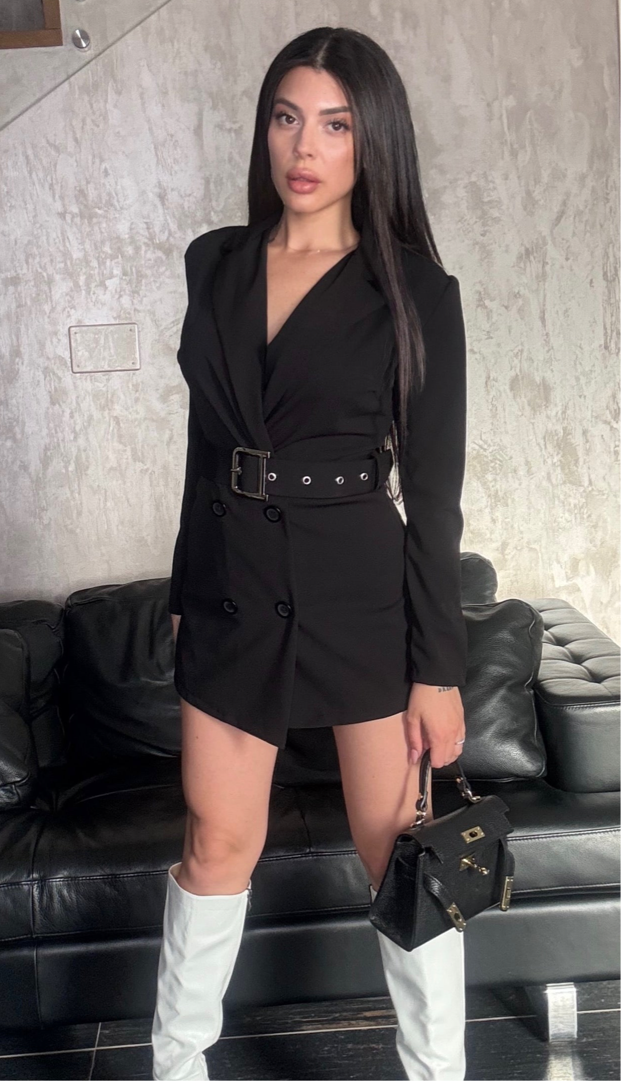 Abito Blazer con pantaloncino e cintura