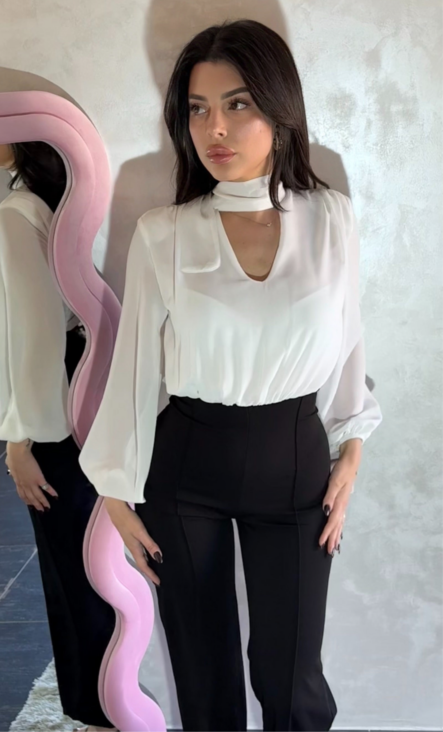 Jumpsuit bianco e nero